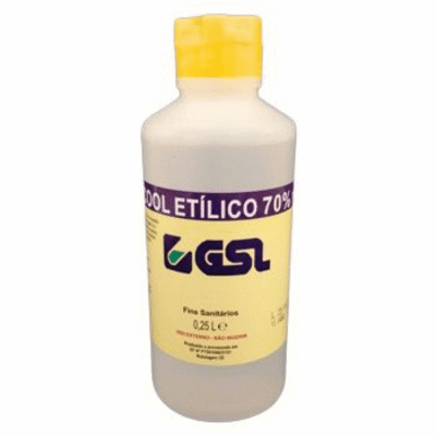 ÁLCOOL ETÍLICO SANITÁRIO GSL 70% - 250ML