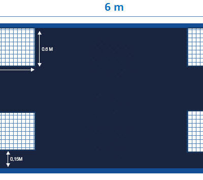 ALVO BALIZA POWERSHOOT PRO 6 X 2,1 MT