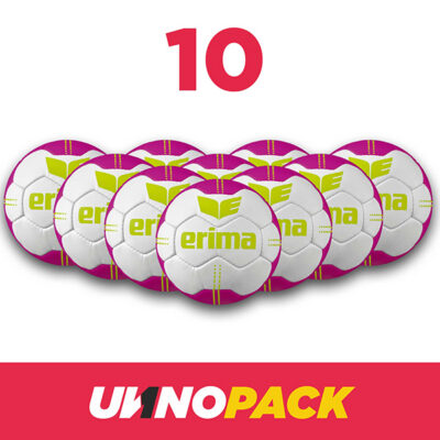 UNNOPACK BOLAS ANDEBOL ERIMA PURE GRIP Nº4 BRANCO/ROSA - 10 UND